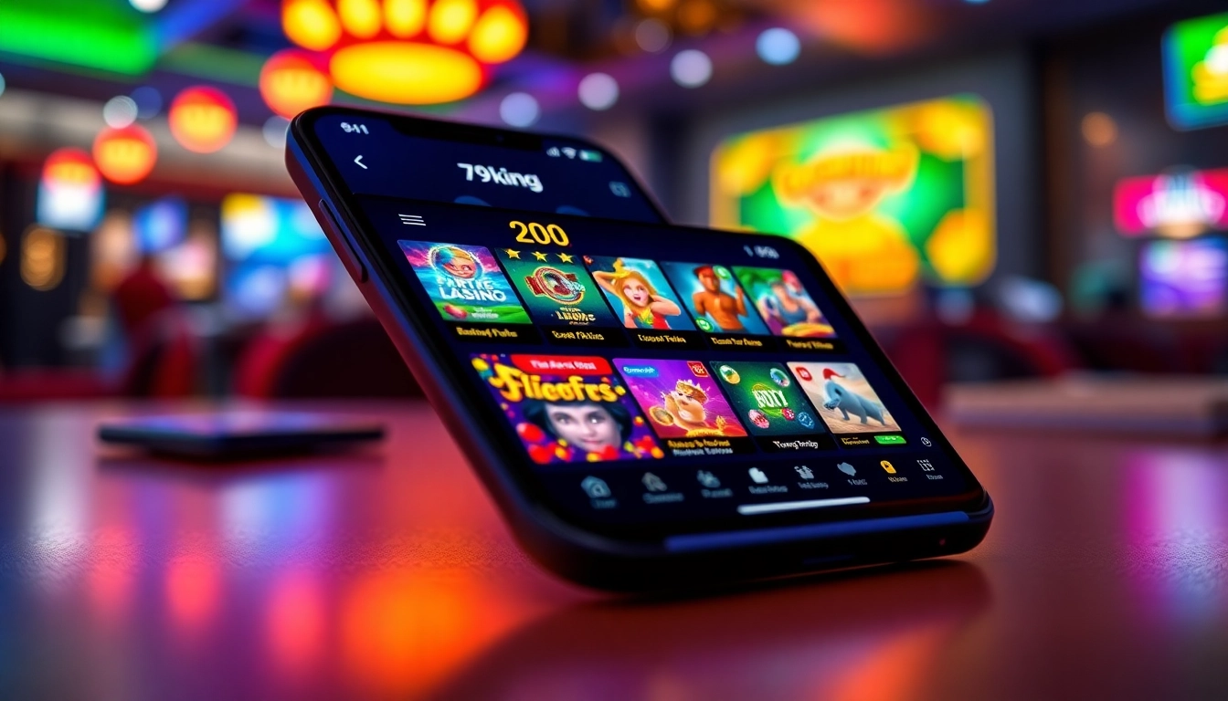 Engaging interface of the 79king gaming app highlighting vibrant game options for users.