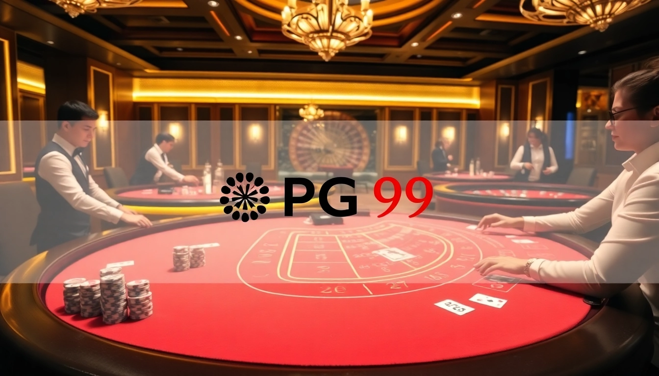 Experience thrilling games at PG99, where expert players engage at professional gambling tables.
