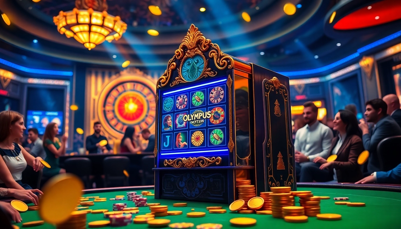 Enjoying the thrilling experience of the olympus slot at a vibrant casino.