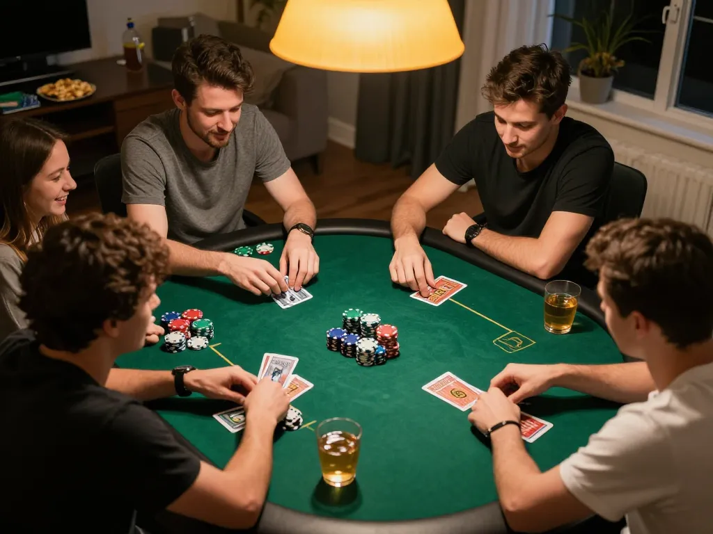 Players enjoying a lively poker game night with Go88 strategy insights on the table