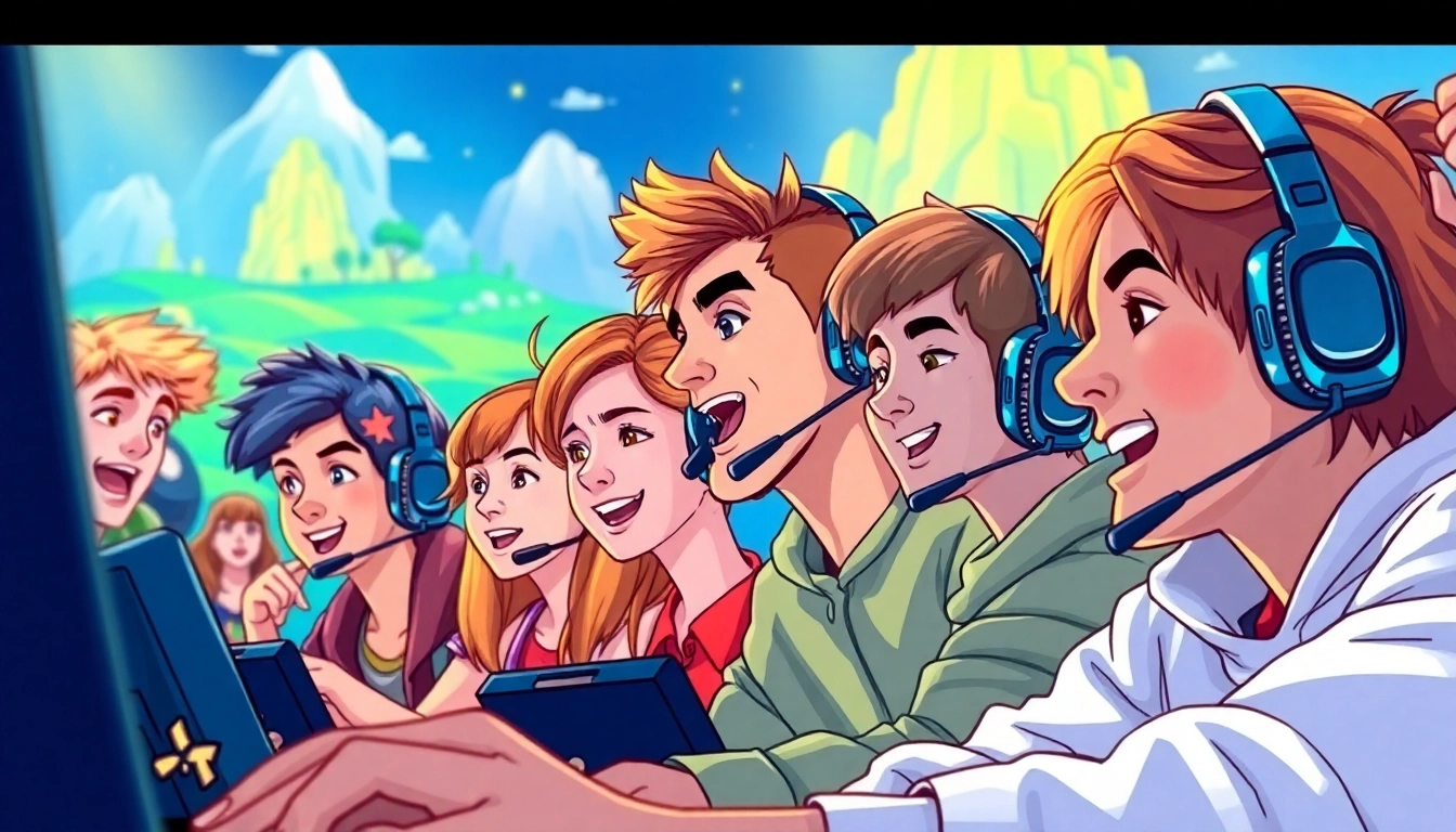 O jogo hi game mostrando jogadores empolgados imersos na ação em um ambiente vibrante.