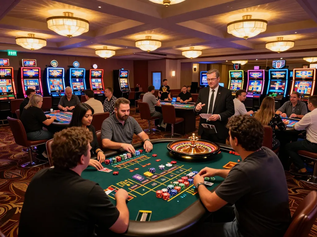 F168 players enjoying an exciting roulette game at a lively casino floor atmosphere