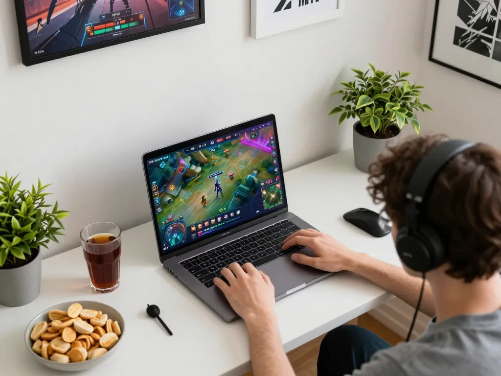 IDNSCORE player immersed in competitive online tournament, showcasing dynamic live gaming action and engaging atmosphere
