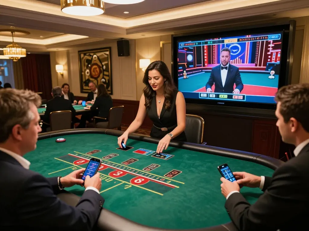 Experience live blackjack interaction with JUN88 under ambient luxury lighting.