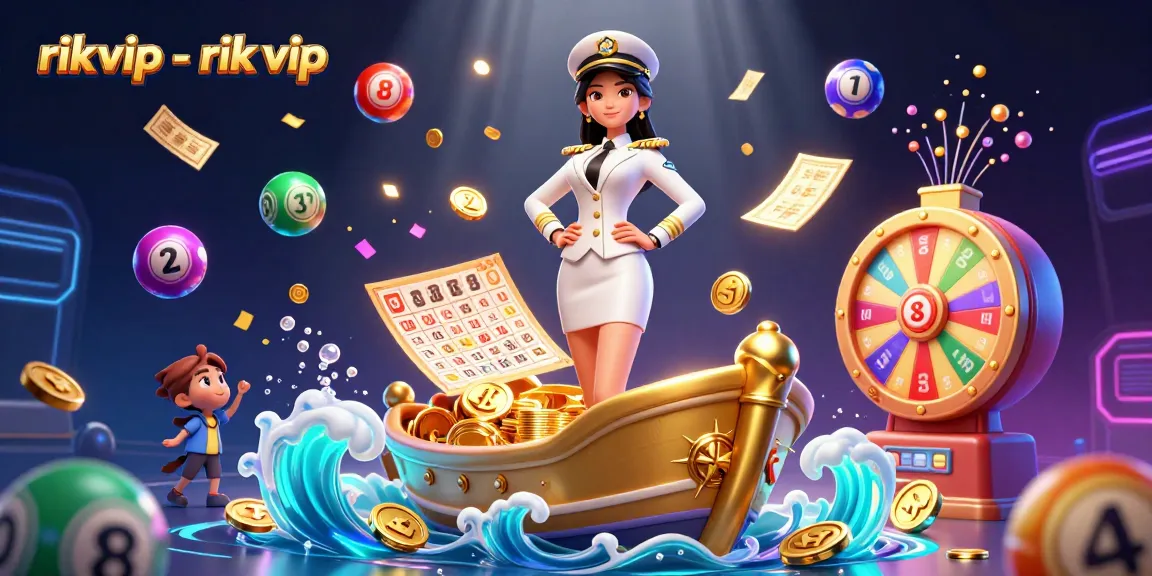 Experience the excitement of rikvip - rik vip with dynamic games, colorful lottery balls, and prizes in 3D casino scene.