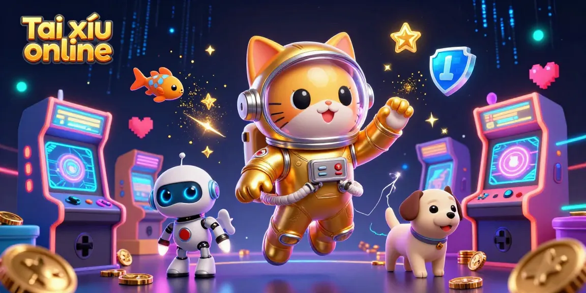 Engage in Tài xỉu online with vibrant gaming visuals, featuring dynamic elements and characters.