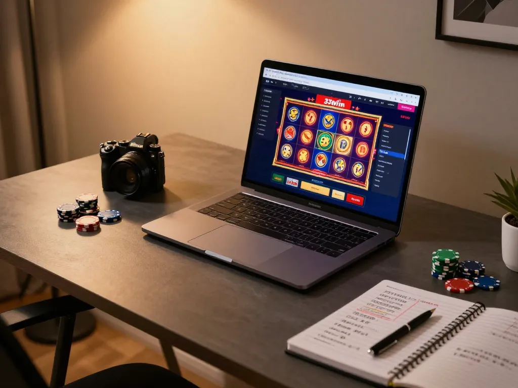 Engage with immersive online gaming experience at 33win, showing vibrant casino interface and strategic setup