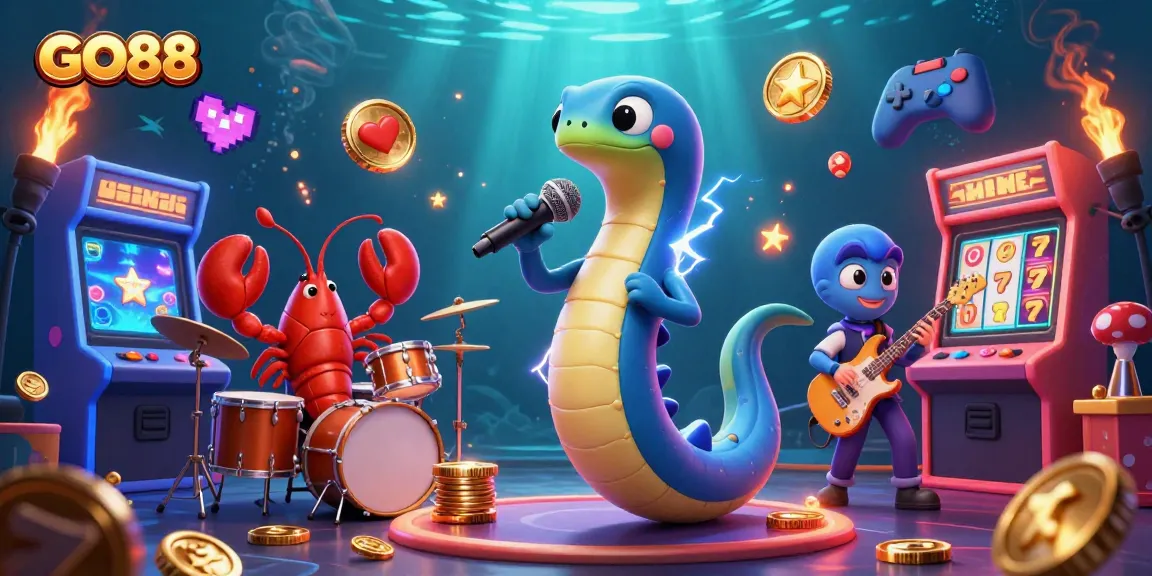 Win big at GO88 with dynamic slot machines surrounded by an electric eel DJ and live music.
