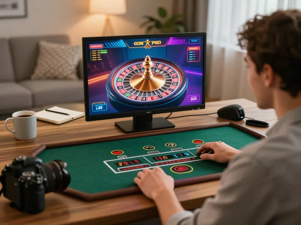Player enjoying live casino action on lc88vina during a cozy home gaming session