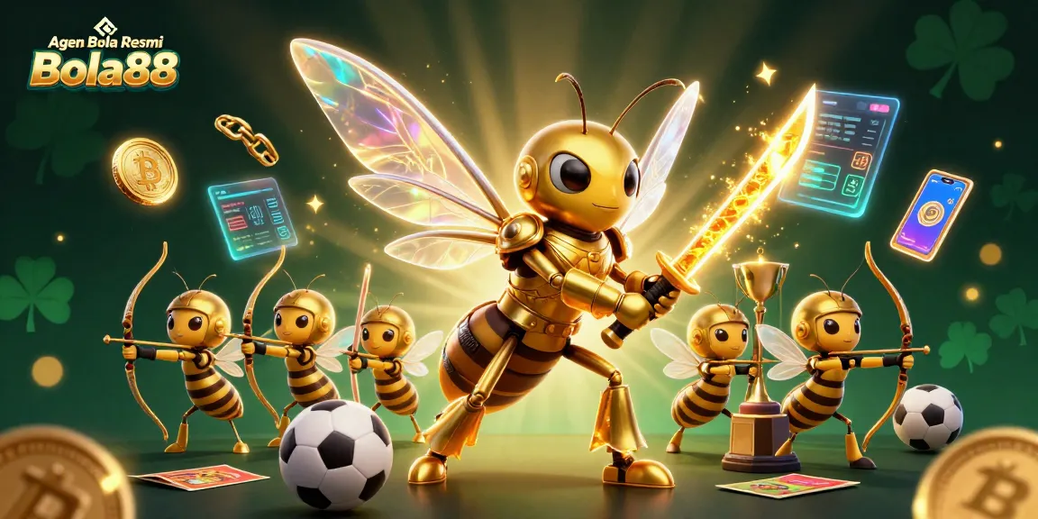 Agen Bola Resmi Bola88 introduces an electrifying sports betting experience with dynamic illustrations.