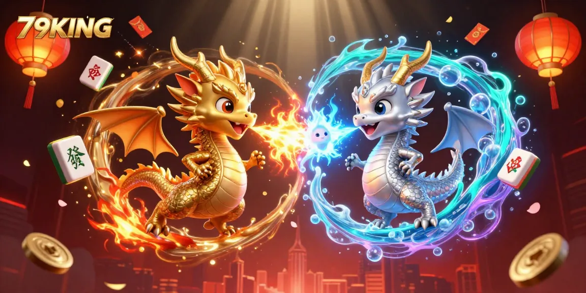 Experience the thrill with 79KING's vibrant dragon illustration, showcasing exciting gambling elements.
