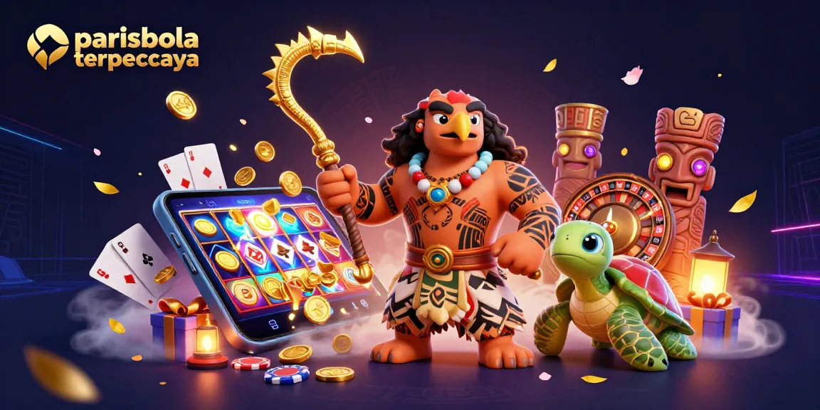 Engage with parisbola terpercaya for immersive slot gaming and casino bonuses in a vibrant 3D scene.