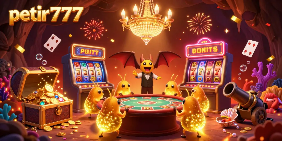 Experience the excitement of petir777 casino with a vibrant 3D illustration of glowworms lighting up a dynamic gaming environment.