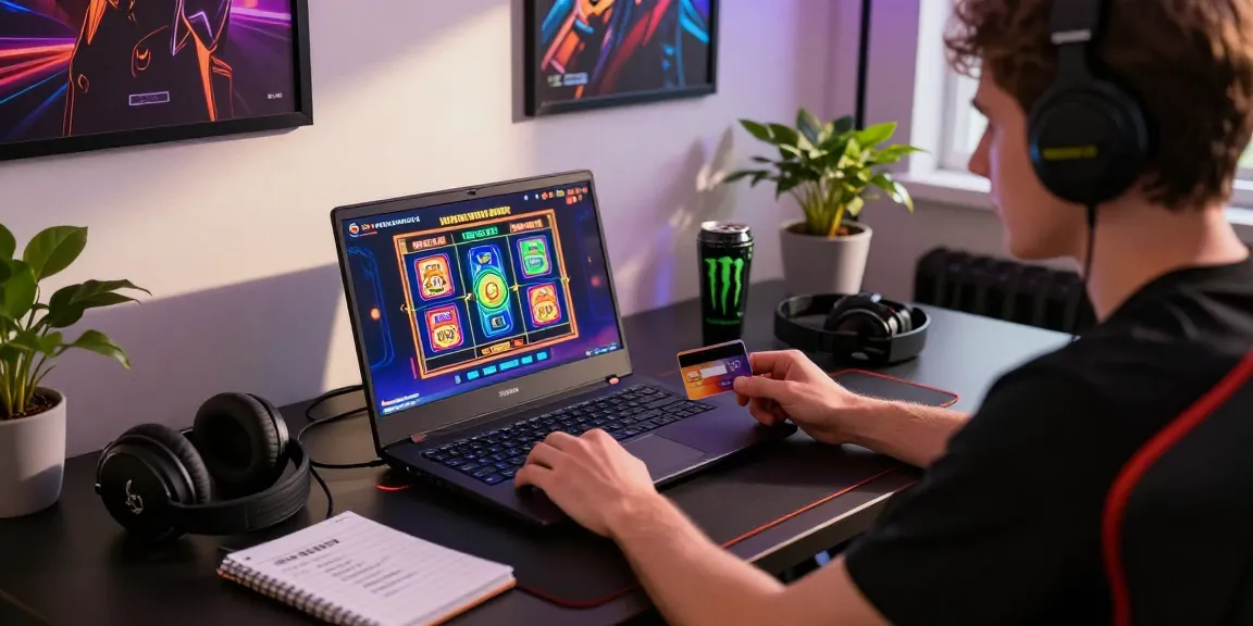 UK player preparing to deposit at credit card casino on https://sii.org.uk/ with a modern gaming setup.