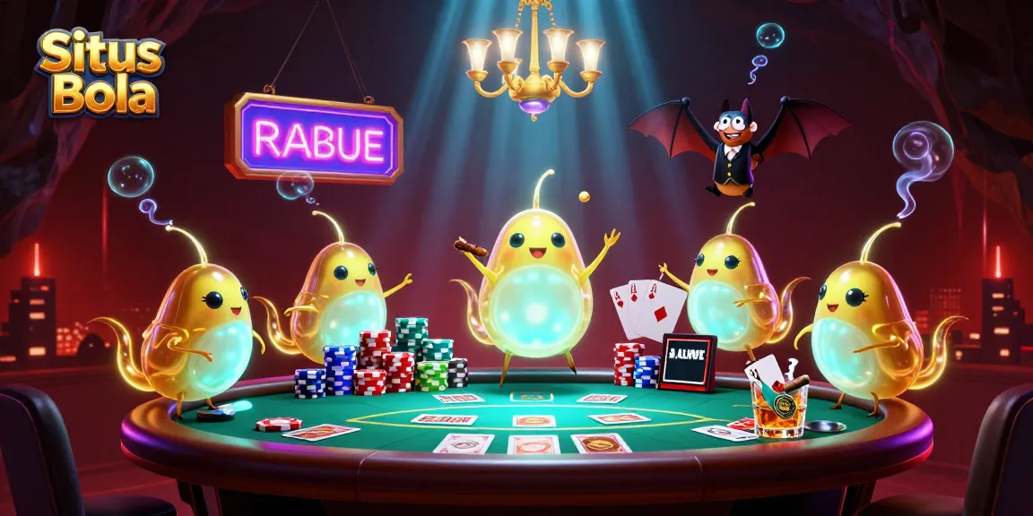 Experience Situs Bola with a vibrant glowing casino scene illuminated by bioluminescent glowworms.