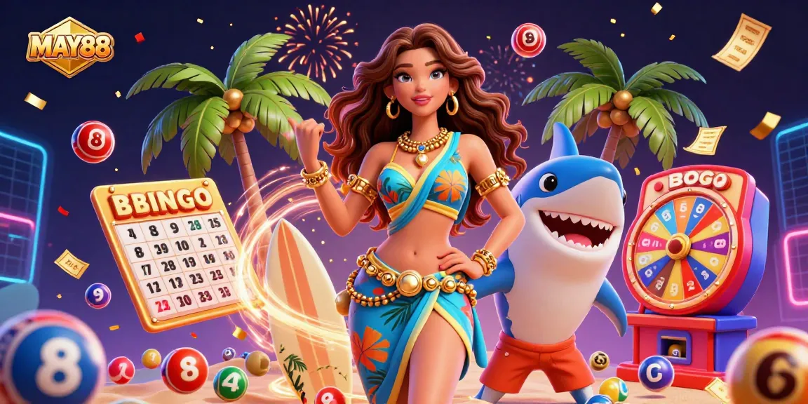MAY88 showcases dynamic lottery gaming with vibrant colors and engaging elements, creating an immersive gambling experience.