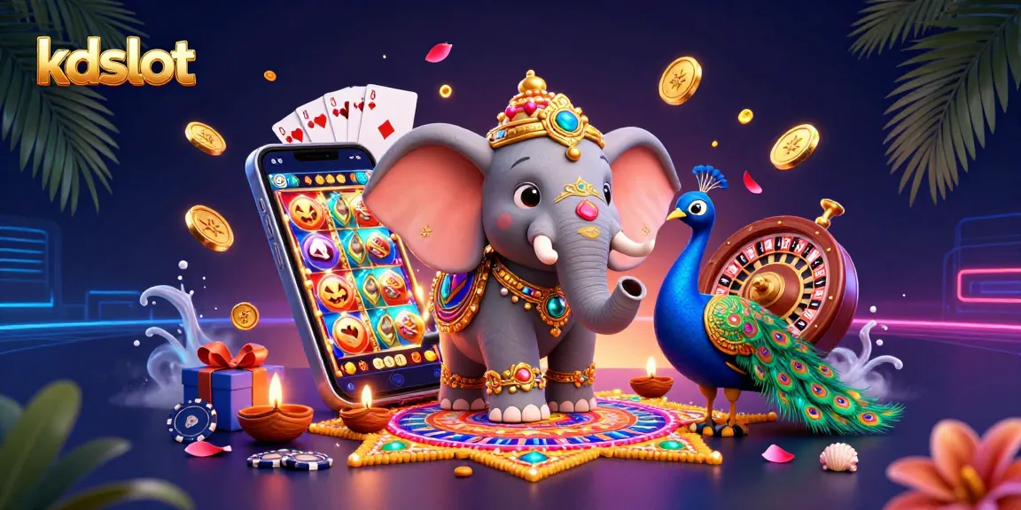 Spin the reels with kdslot in this vibrant casino scene featuring dynamic game elements.