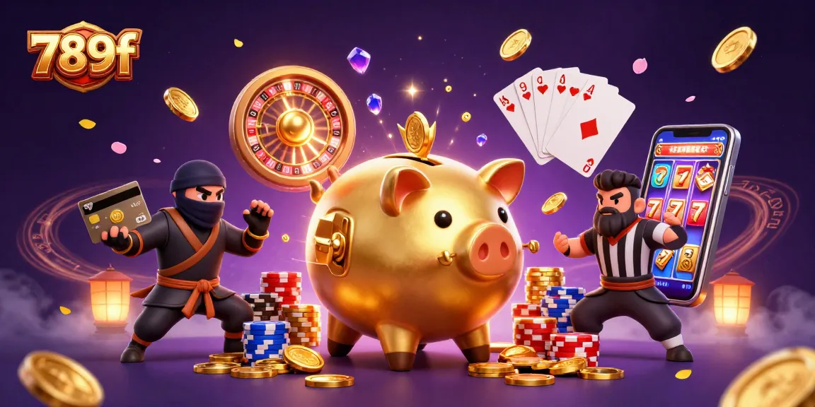 Experience thrilling gaming at 789f with the sumo wrestler piggy bank and tons of exciting casino elements.
