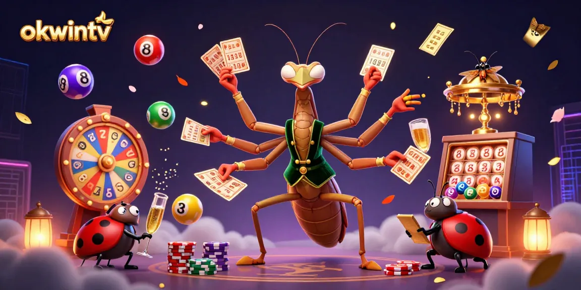 Experience the thrill of okwintv with vibrant casino activity illustrated in 3D.