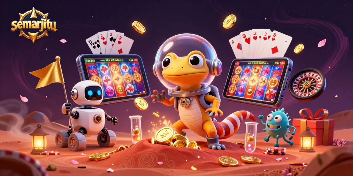 Semarjitu menunjukkan gecko Marsekal menemukan kasino emas dengan berbagai elemen perjudian