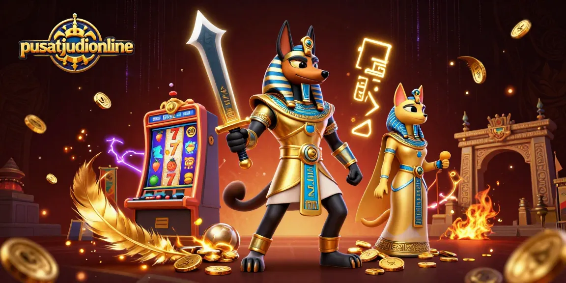 Menangkan jackpot di pusatjudionline dengan Anubis dan Bastet dalam permainan slot.
