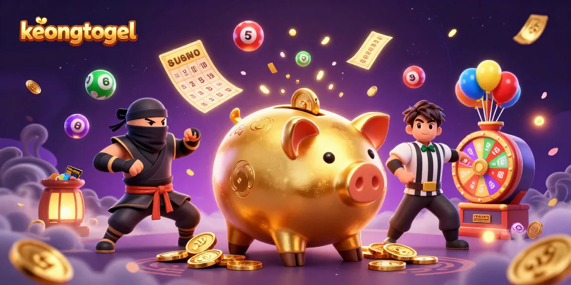 Experience excitement at keongtogel as vibrant lottery balls bounce in a lively casino scene.