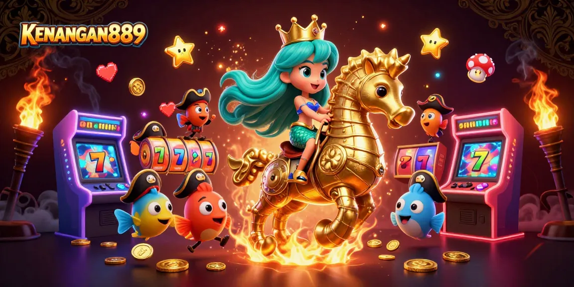 Experience thrilling action with KENANGAN889 in a vibrant casino-themed 3D scene featuring dynamic game elements.