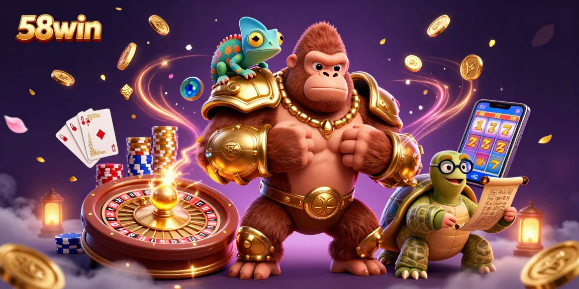 Experience immersive gameplay at 58win with a dynamic visual of gaming excitement.