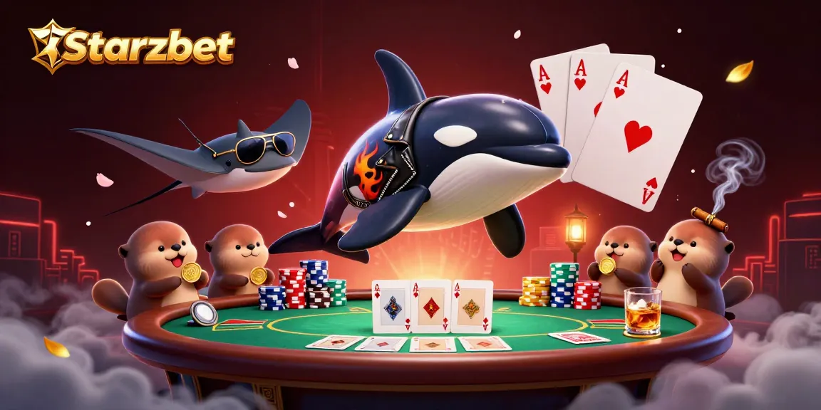Starzbet offers a thrilling experience with dynamic betting elements showcased in a vibrant casino scene.