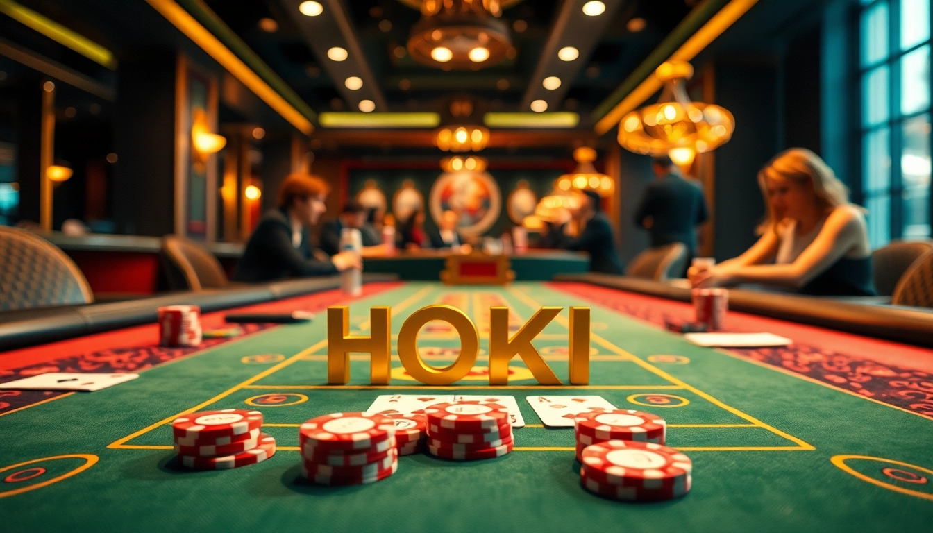 MISTER HOKI casino game setup with vibrant atmosphere and engaged players in action.
