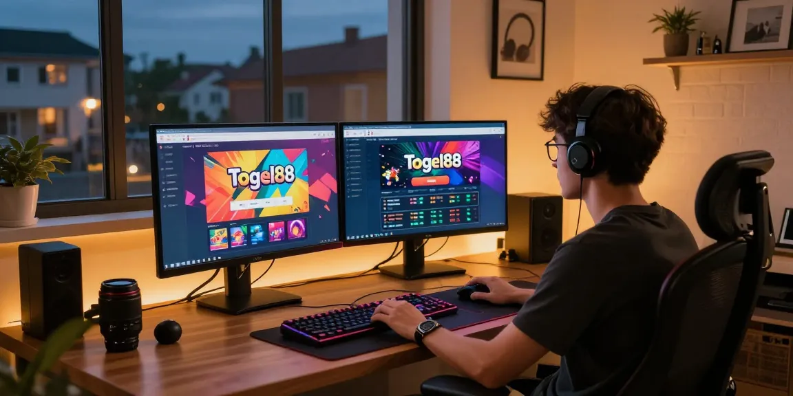 Togel88 Me Login on vibrant gaming setup with dynamic screens.