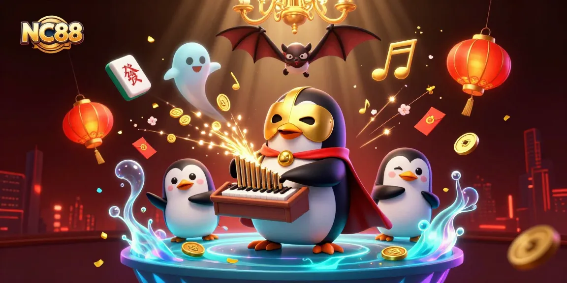 Experience NC88 action with a colorful 3D casino scene featuring dynamic characters and game elements.