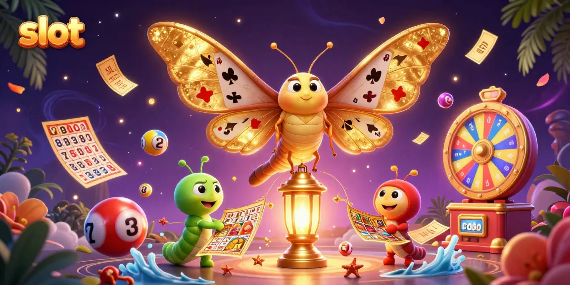 Membuka slot dengan banyak simbol keberuntungan di latar belakang penuh warna dan dinamis.