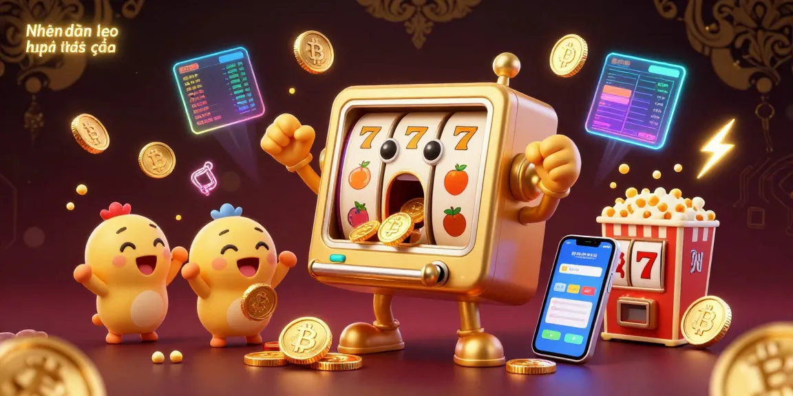 Spin to win with Nhận định kèo nhà cái's vibrant slot machine jackpot scene, showcasing thrilling gambling action.