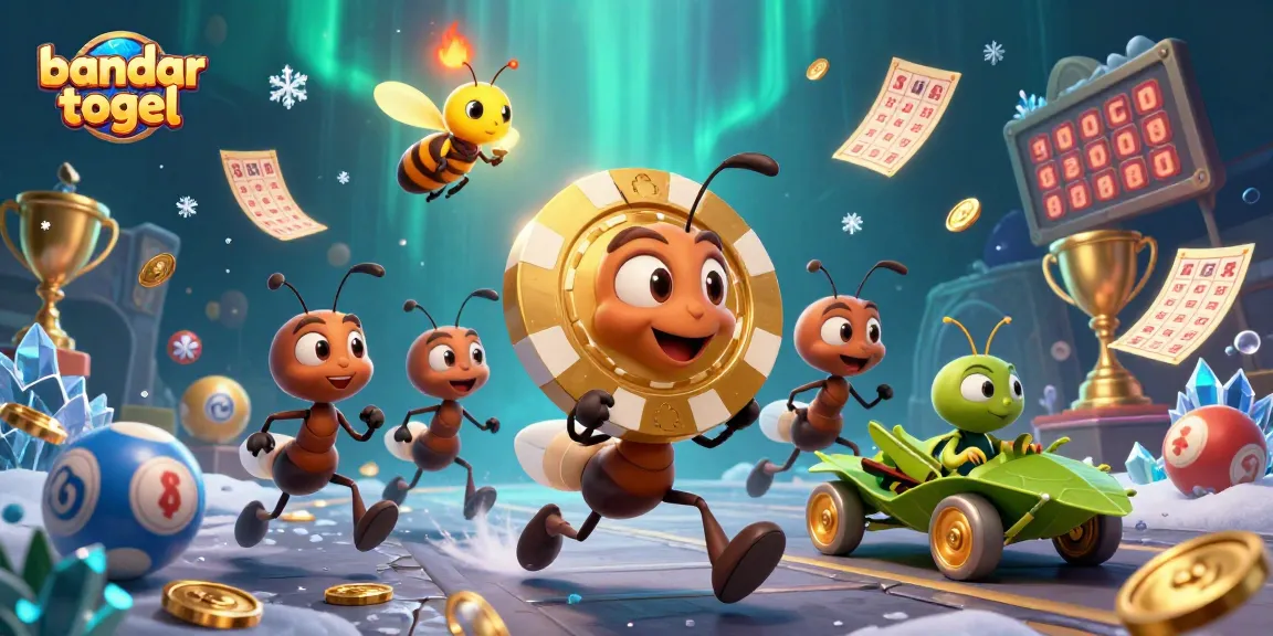 Experience excitement with bandar togel in a dynamic 3D scene of a heist and lottery elements.