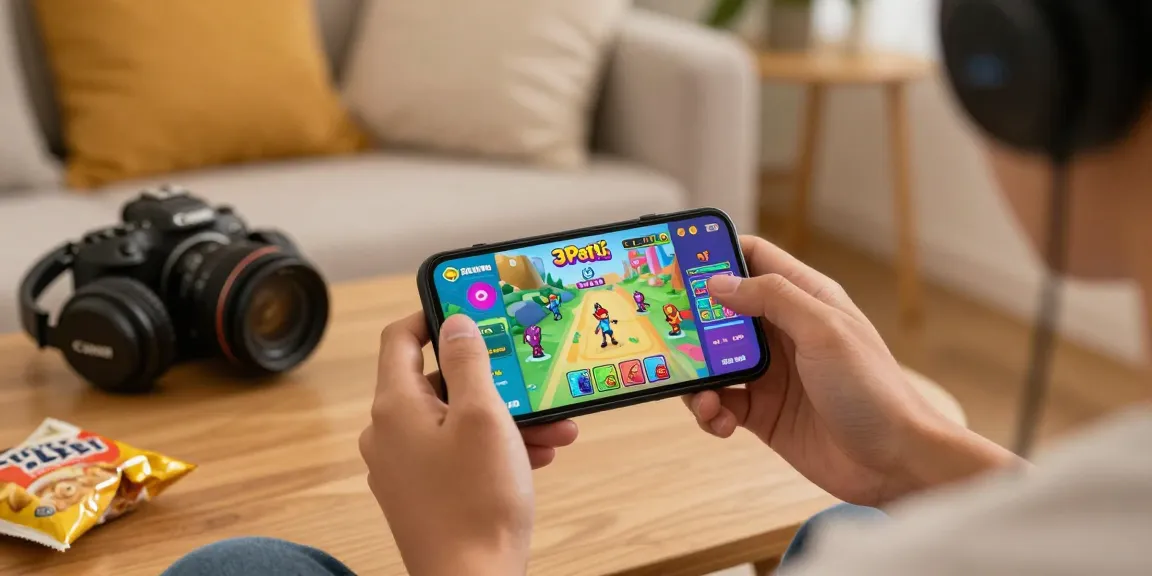 Download Game on mobile with 3 Patti World in a cozy living room environment
