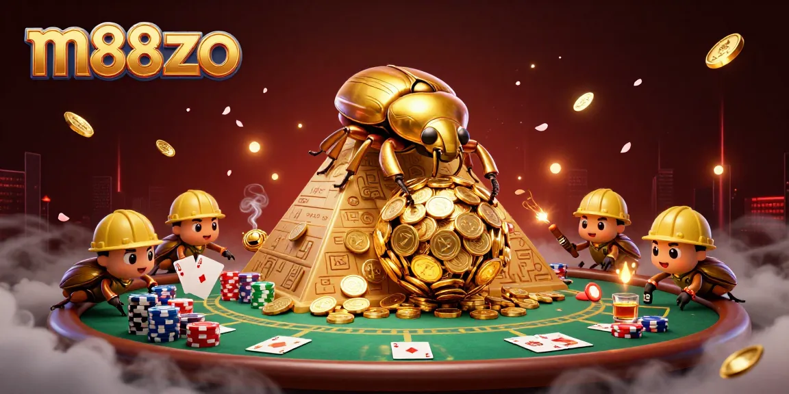 Win big on m88zo with a thrilling 3D illustration of fun and fortune in an engaging casino scene.
