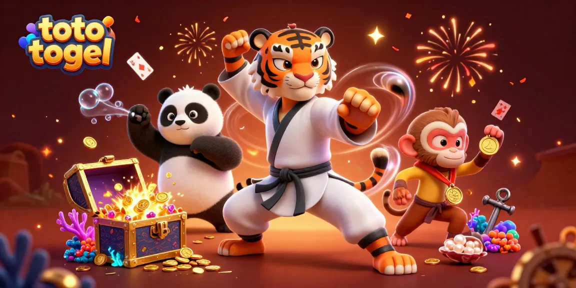 Experience the excitement of toto togel with fun characters in a dynamic casino scene.