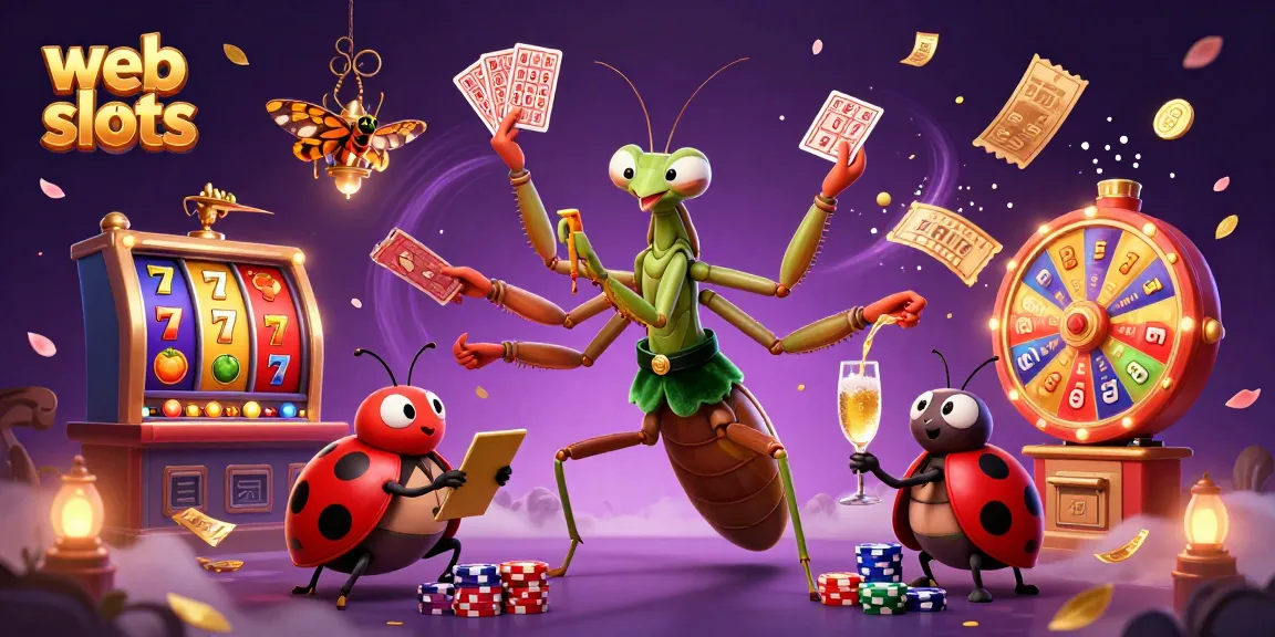 Engage with exciting web slots featuring a dynamic scene with colorful elements and playful characters.