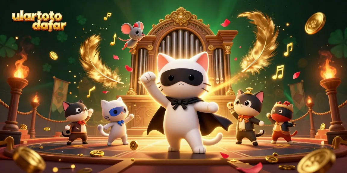 Engage in exciting gaming at ulartoto daftar, featuring a lively 3D casino scene with entertaining characters.