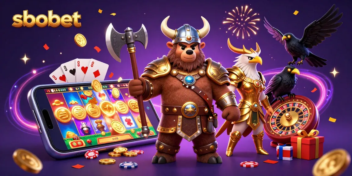 Experience sbobet sports betting excitement through a dynamic 3D casino illustration.