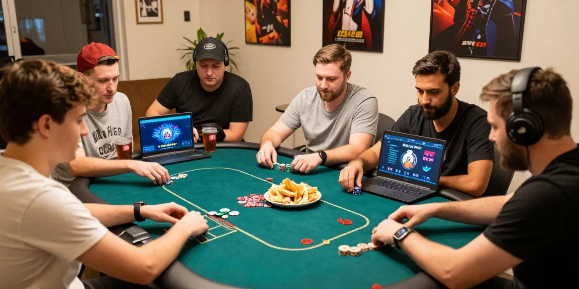Exciting poker game on DewaPoker platform showcasing players enjoying the thrill of online gaming in a cozy environment, reinforcing Poker Idn Terpercaya