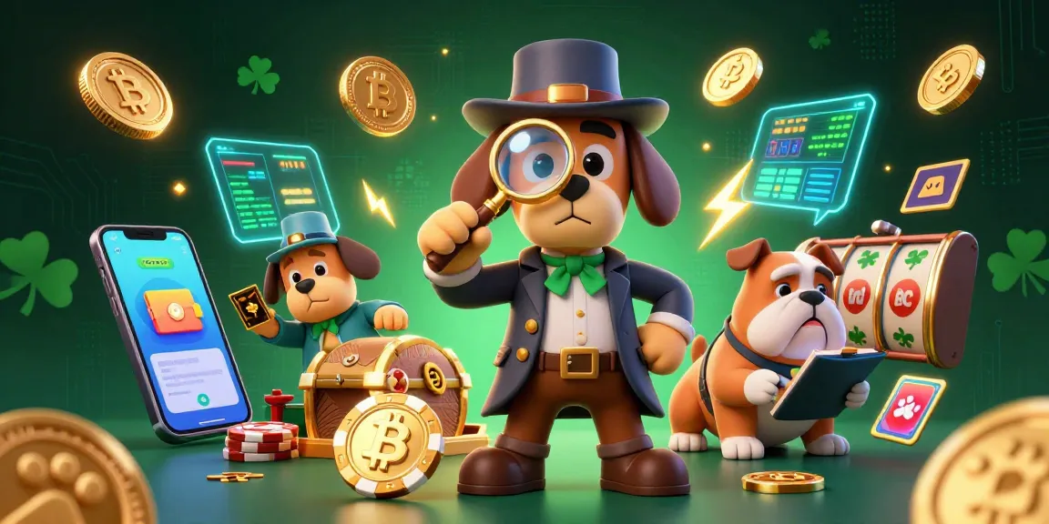 Join wopslot for an exciting jackpot hunt with cartoon detective characters and glowing crypto elements!