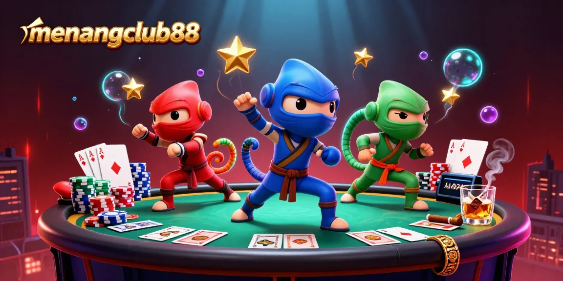 Engage with the action at Menangclub88, where colorful chameleons embrace the thrill of poker.
