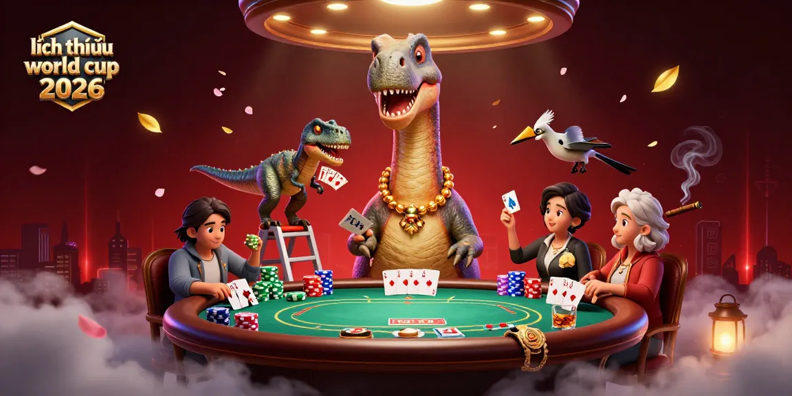 Engage with the thrilling lịch thi đấu world cup 2026 at a vibrant casino setting with 3D cartoon characters.