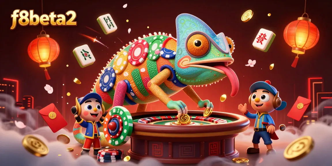 Win big at f8beta2 with chameleon owner spotting casino games and colorful elements.