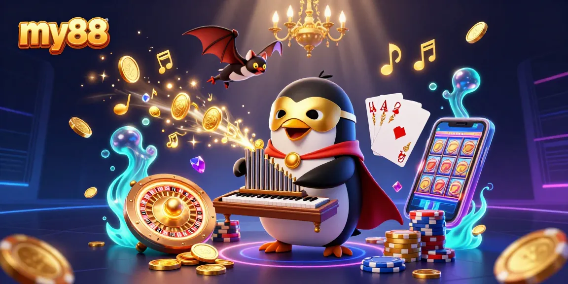 Experience exhilarating gameplay at mv88, featuring a vibrant casino scene filled with thrilling games and more.