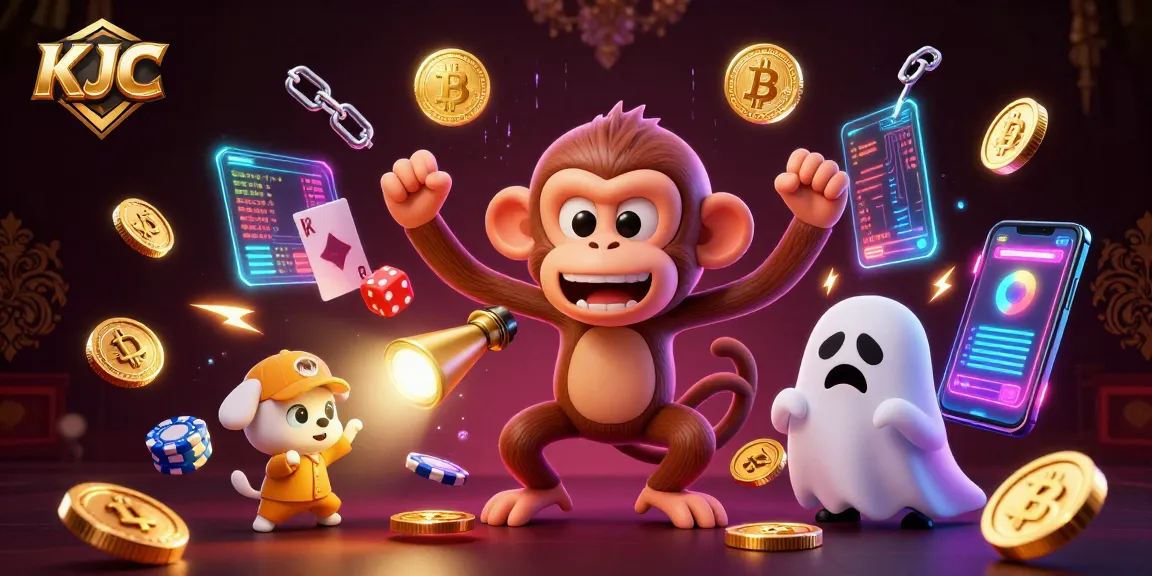 KJC showcases an engaging casino experience with a playful poltergeist monkey and ghost-hunter puppy captivating gamblers.
