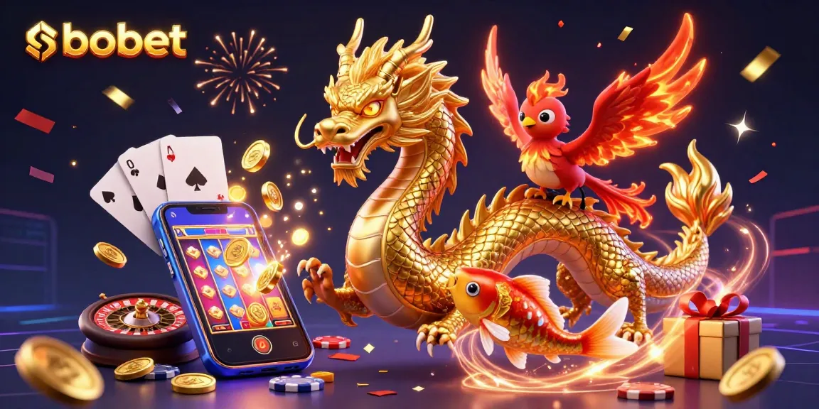 Engage with sbobet's thrilling charm as a dragon, phoenix, and koi fish animate the action!